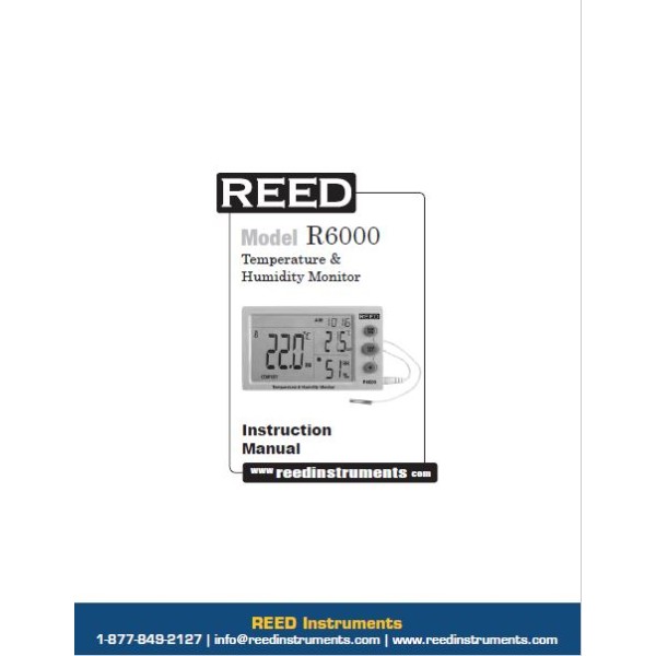 Reed Instruments R6000 Temperature and Humidity Meter