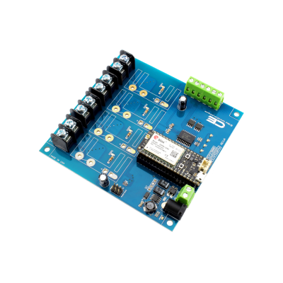 4 채널 솔리드 스테이트 릴레이 실드 + 4 GPIO (IoT 인터페이스 포함)