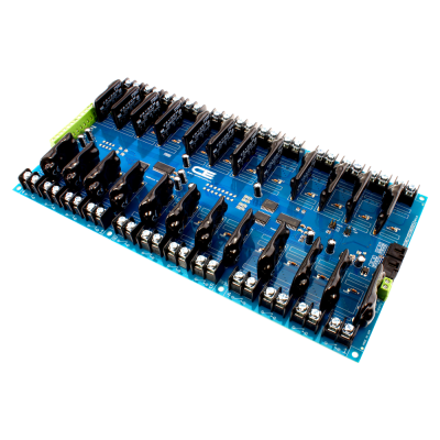 24 채널 솔리드 스테이트 릴레이 컨트롤러 + I2C 인터페이스가있는 GPIO 8 개