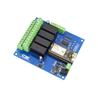 4 채널 DPDT 신호 릴레이 실드 + 4 GPIO (IoT 인터페이스 포함)