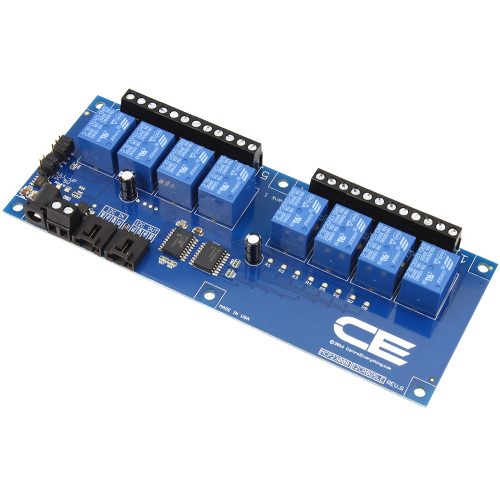 I2C 인터페이스가있는 8 채널 범용 SPDT 릴레이 컨트롤러