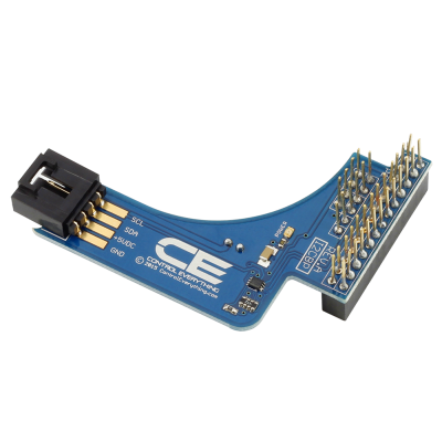 외부를 향한 I2C 포트가있는 바나나 파 이용 I2C 실드가 HDMI 포트를 통해 종단 됨