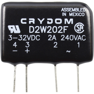 Crydom D2W202F 2A 240VAC 저항 부하 용 제로 크로스 솔리드 스테이트 릴레이 (유형 A)