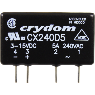 Crydom CX240D5 5A 240VAC 저항 부하 용 제로 크로스 솔리드 스테이트 릴레이 (유형 B)