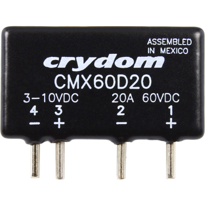 Crydom CMX60D20 20A @ 60VDC DC 솔리드 스테이트 릴레이 (강제 공기 냉각 필요) (G 형)