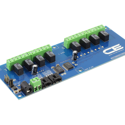 I2C 인터페이스가있는 8 채널 1A SPDT 신호 릴레이 컨트롤러