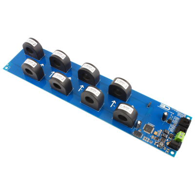 I2C 인터페이스가있는 8 채널 온보드 97 % 정확도 70A AC 전류 모니터