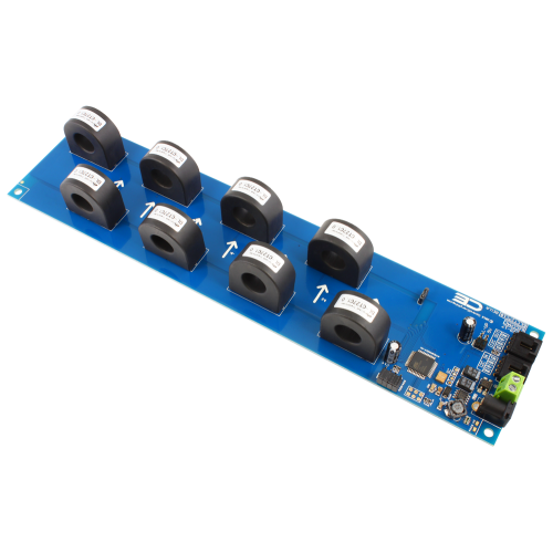 I2C 인터페이스가있는 8 채널 온보드 97 % 정확도 70A AC 전류 모니터