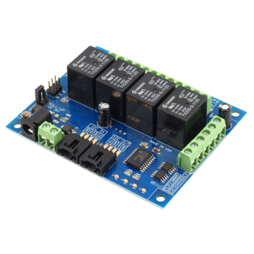 4 채널 범용 SPDT 릴레이 컨트롤러 + I2C 인터페이스가있는 GPIO 4 개