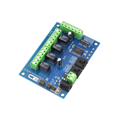 4 채널 1Amp SPDT 신호 릴레이 컨트롤러 + 4 GPIO (I2C 인터페이스 포함)
