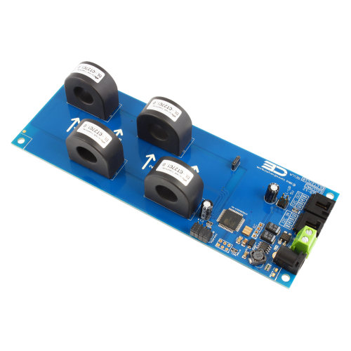 I2C 인터페이스가있는 4 채널 온보드 97 % 정확도 70A AC 전류 모니터