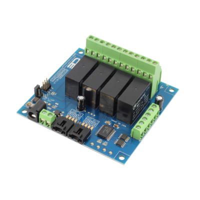 4 채널 DPDT 신호 릴레이 컨트롤러 + I2C 인터페이스가있는 GPIO 4 개