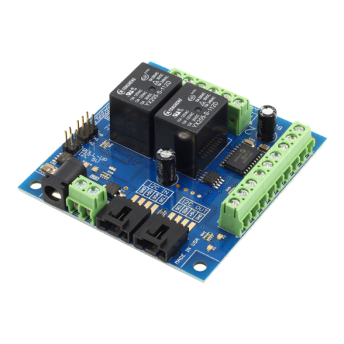 2 채널 범용 SPDT 릴레이 컨트롤러 + I2C 인터페이스가있는 GPIO 6 개