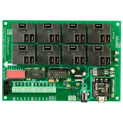 산업용 고전력 릴레이 컨트롤러 8 채널 + 8 채널 ADC