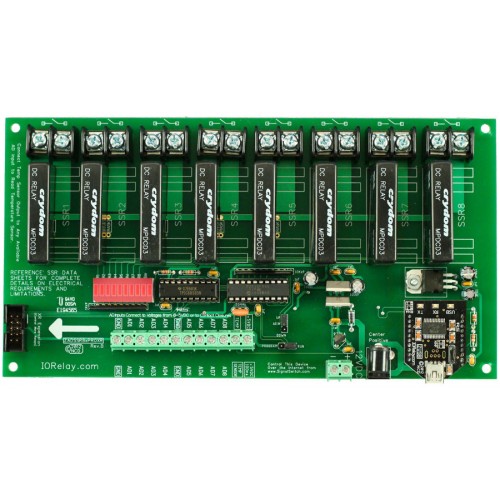 산업용 솔리드 스테이트 릴레이 컨트롤러 8 채널 + 8 채널 ADC