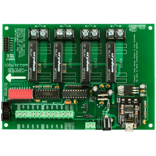 산업용 솔리드 스테이트 릴레이 컨트롤러 4 채널 + 8 채널 ADC