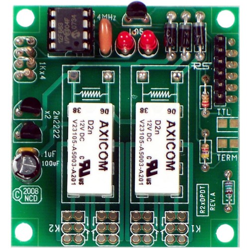 RS-232 2 채널 DPDT 소 신호 릴레이 컨트롤러 보드