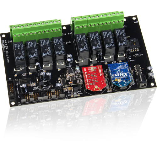16 GPIO 또는 ADC 및 I2C가있는 Fusion 8 채널 DPDT 릴레이 컨트롤러