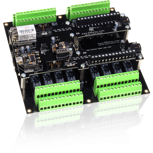16 GPIO 또는 ADC 및 I2C를 갖춘 Fusion 16 채널 DPDT 릴레이 컨트롤러