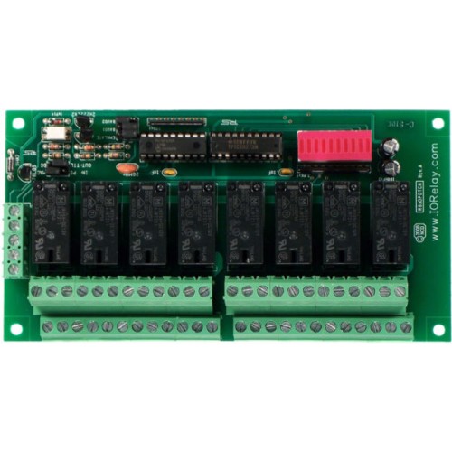 RS-232 8 채널 DPDT 릴레이 컨트롤러 (터미널 블록 인터페이스 포함)