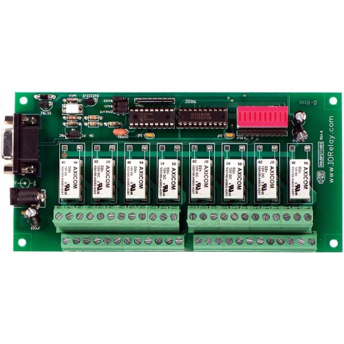 직렬 인터페이스가있는 RS-232 8 채널 DPDT 릴레이 컨트롤러