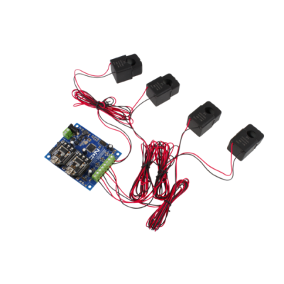 산업용 전류 모니터 4 채널 10-100 최대 암페어 유선 분할 코어 듀얼 인터페이스