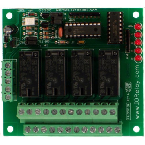 RS-232 4 채널 DPDT 릴레이 컨트롤러 (터미널 블록 인터페이스 포함)