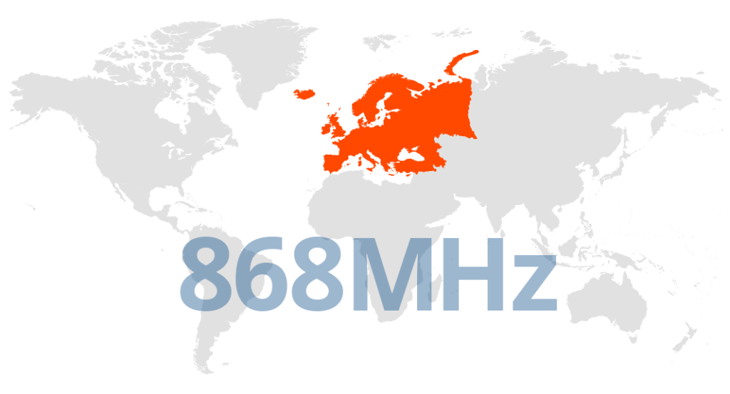 868MHz 지역 지도