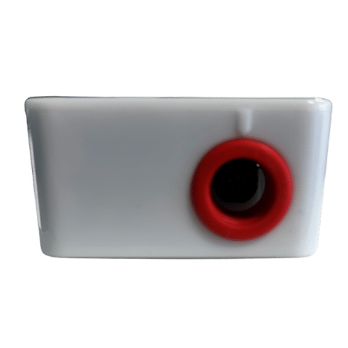 JRI Nova SPY RED Digital 디지털 프로브 무선 로거 - 붉은 링이 둘러진 디지털 프로브 연결 단자가 보이는 측면