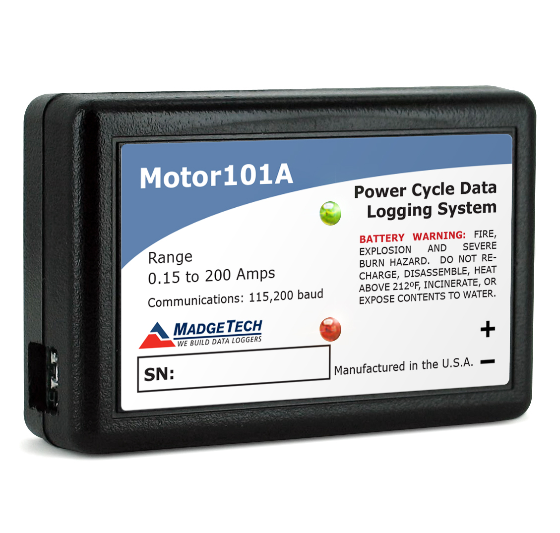 MadgeTech Motor101A - 상태·경보 LED가 있는 Motor101A 정면