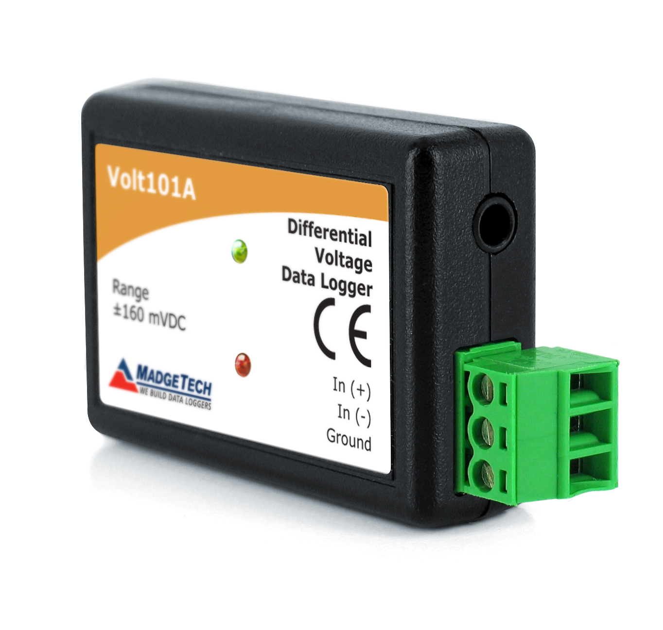MadgeTech Volt101A - 녹색 3극 단자가 달린 Volt101A