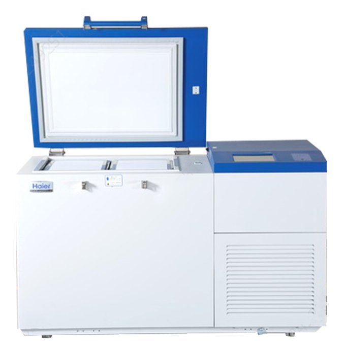 Haier Biomedical DW-150W209 -150 °C 극저온 냉동고 - 상부 도어를 열어 챔버가 보이는 본체
