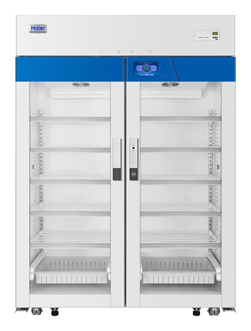 Haier Biomedical HYC-509T 터치스크린 약품 냉장고 - 양문 유리 도어를 단 대형 모델