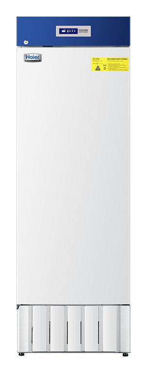 Haier Biomedical HLR-310SF 스파크 방지 실험실 냉장고 - 직립형 모델 정면
