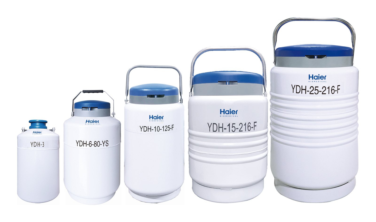 Haier Biomedical YDH-3 ~ YDH-25-216 기상 보관 드라이 쉬퍼 - YDH-3부터 YDH-25-216-F까지 용량별 라인업