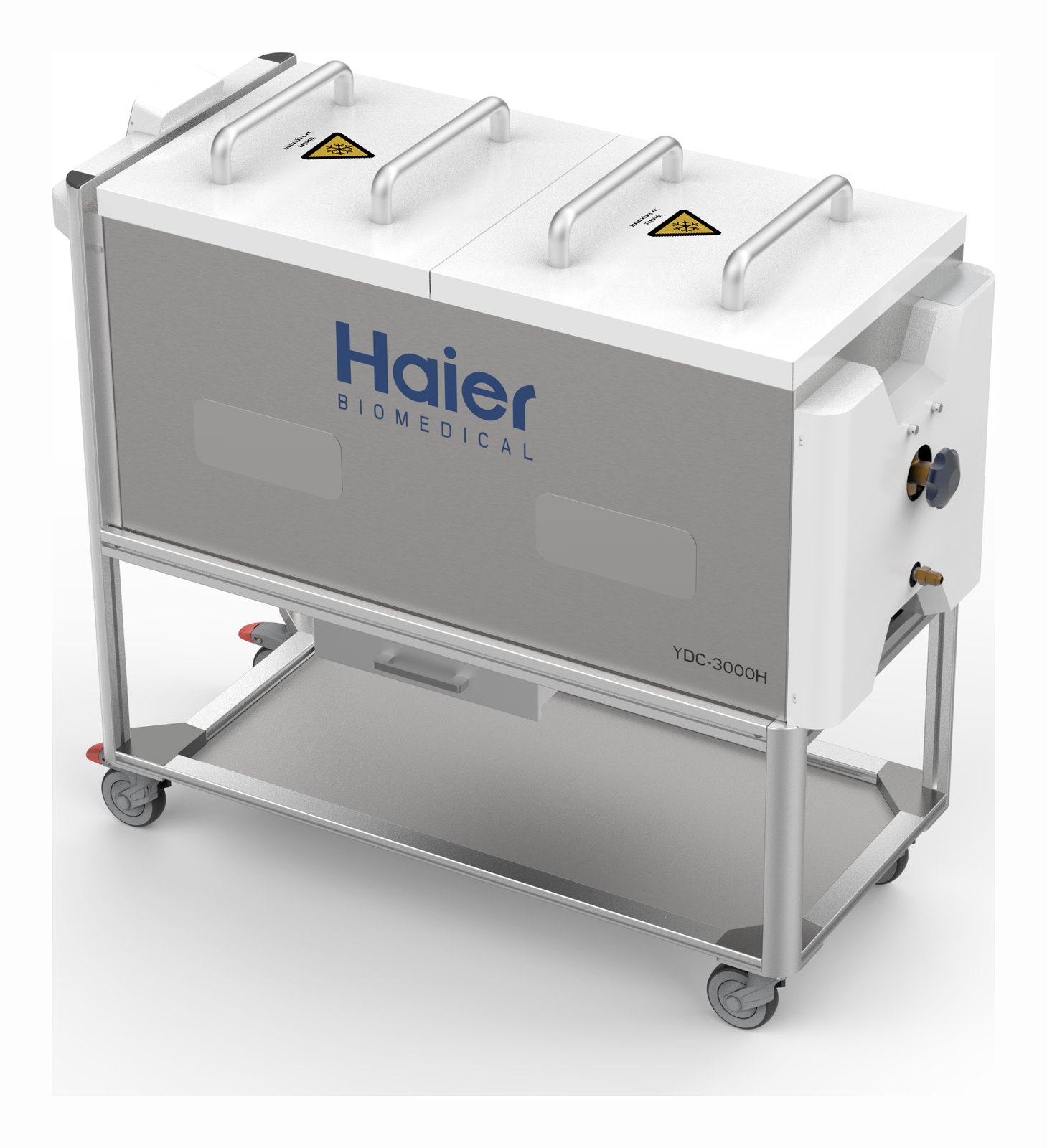 Haier Biomedical YDC-3000H 초저온 운송 카트 - 트롤리 반대편 사선 외관