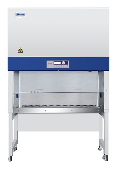 Haier Biomedical HR900·HR1200·HR1500-IIA2 표준형 Class II A2 생물안전작업대 - 받침대에 올린 정면 외관