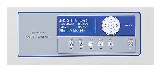 Haier Biomedical HR700-IIA2 소형 Class II A2 생물안전작업대 - 풍속·필터 수명을 표시한 LCD 조작 패널