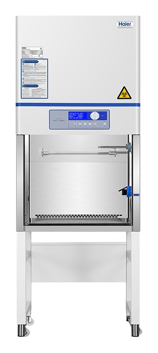 Haier Biomedical HR700-IIA2 소형 Class II A2 생물안전작업대 - 받침대에 올린 정면 외관