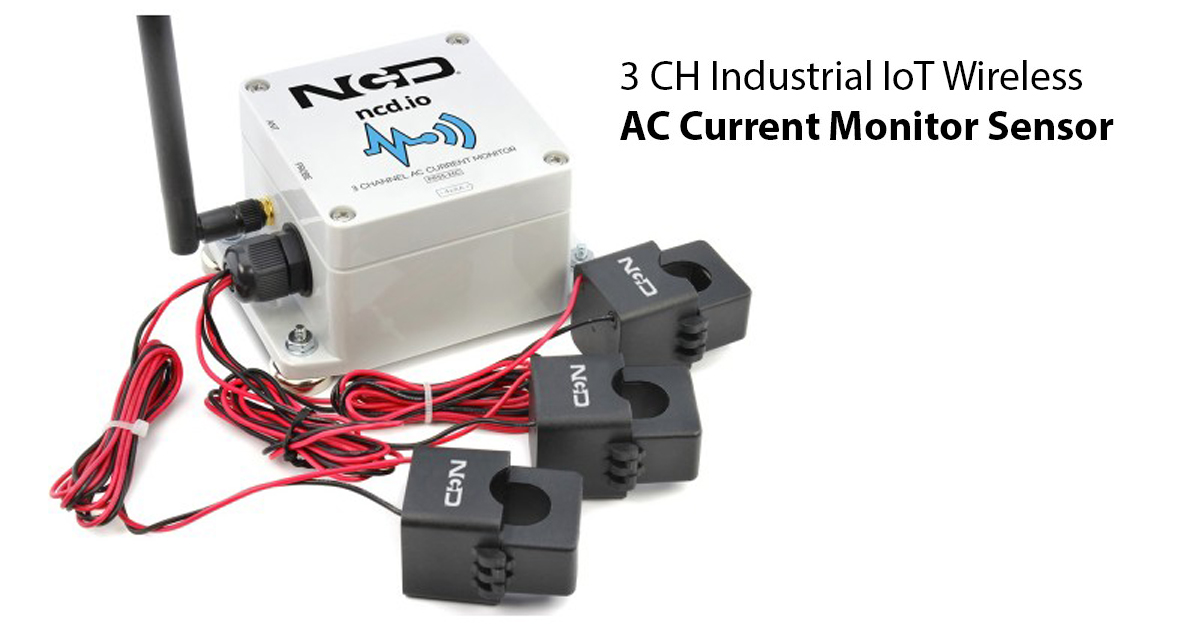 3채널 산업용 IoT 무선 AC 전류 모니터 센서
