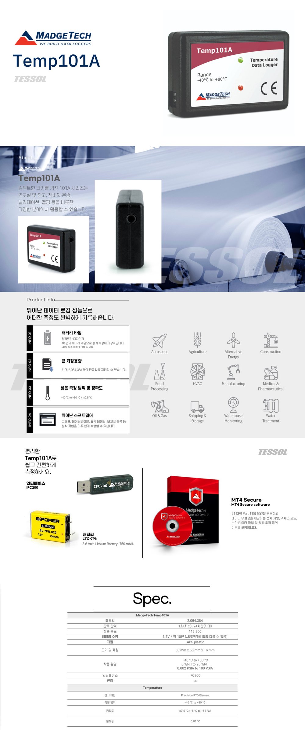 MADGETECH Temp101A 상세 이미지 1