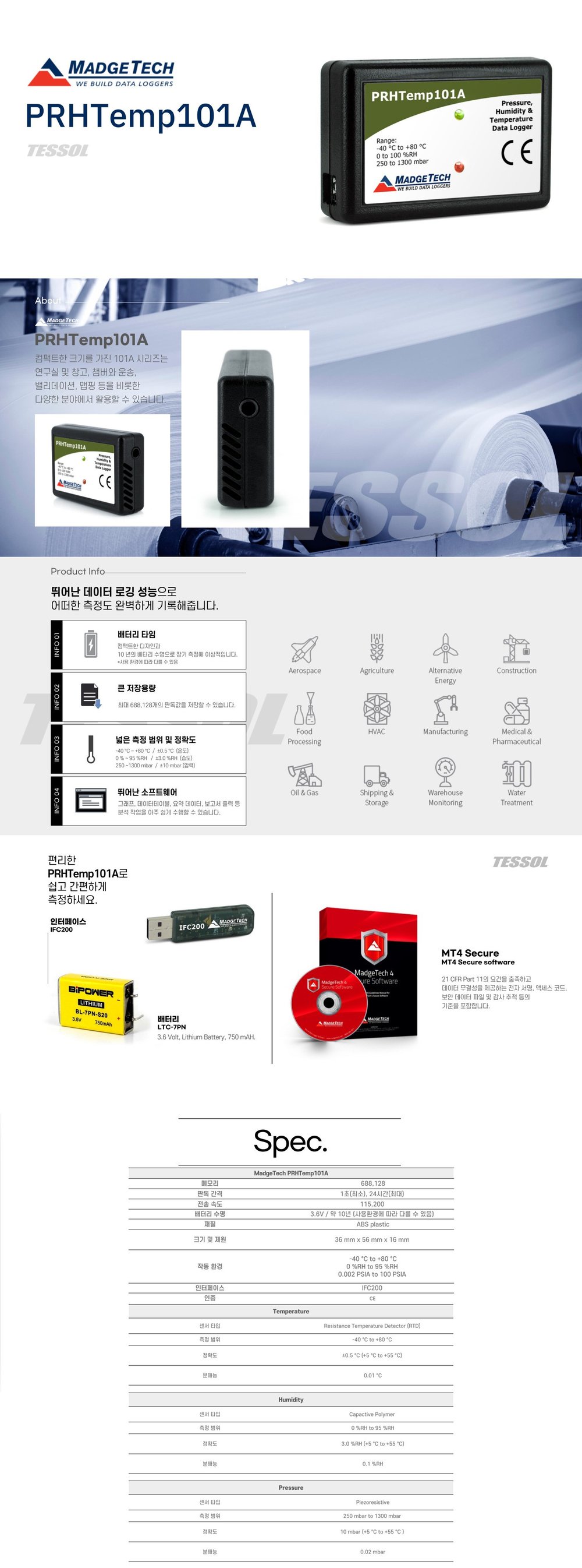 MADGETECH PRHTEMP101A 상세 이미지 1
