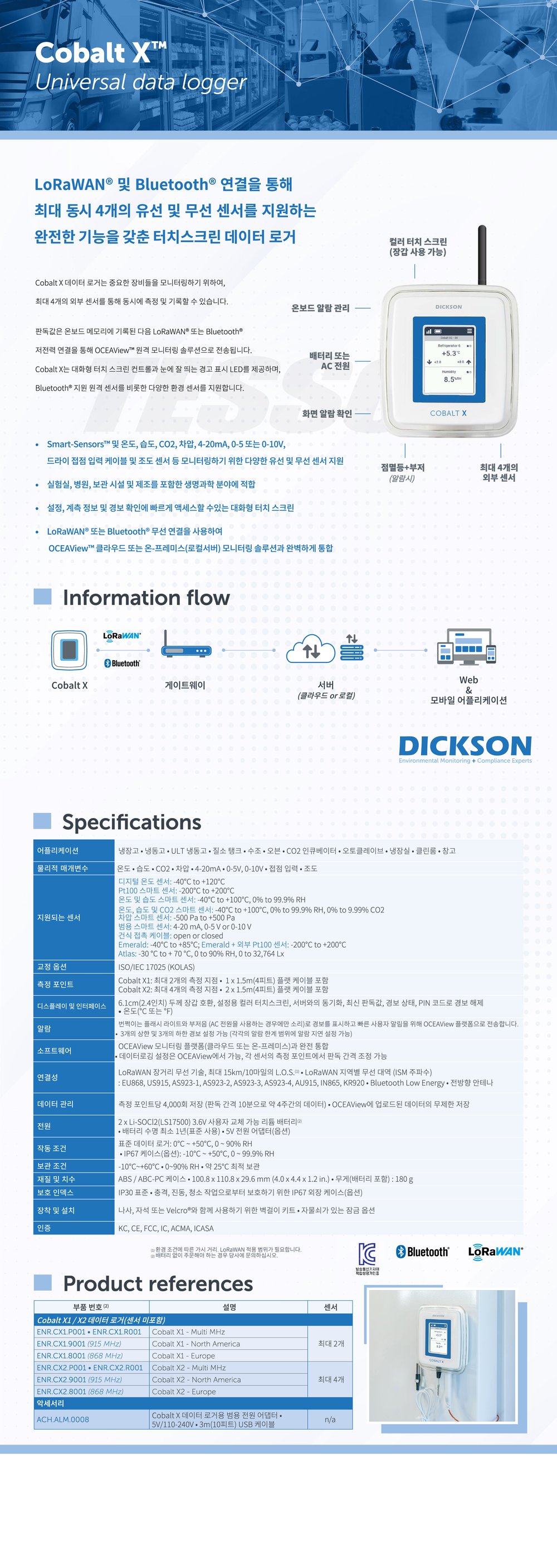 DICKSON Cobalt X with 듀얼 차압센서 상세 이미지 1