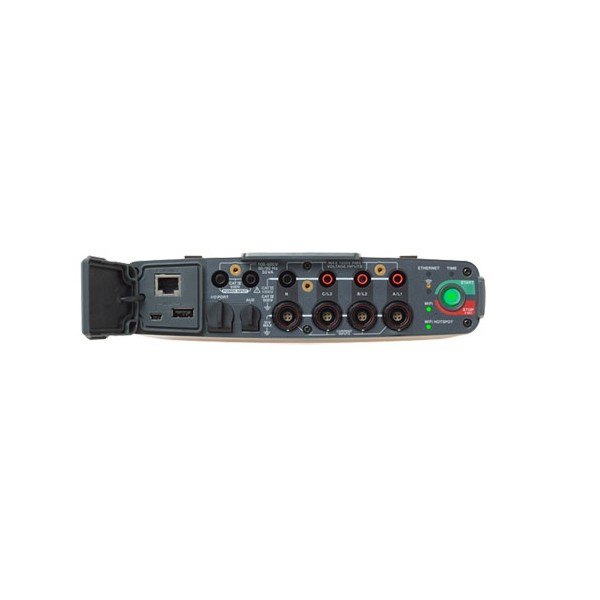 Fluke 1742,1746,1748 - 전압 입력 단자와 통신 포트가 있는 상단 단자부