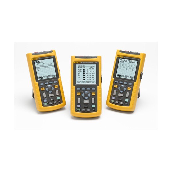 Fluke 120B 시리즈 - 표시창이 서로 다른 휴대용 오실로스코프 세 대