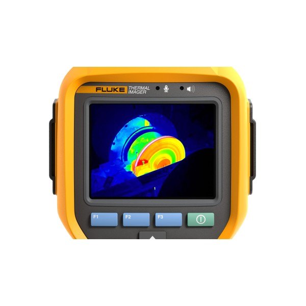 FLUKE Ti480U - 열화상 화면과 조작 버튼이 보이는 후면 디스플레이