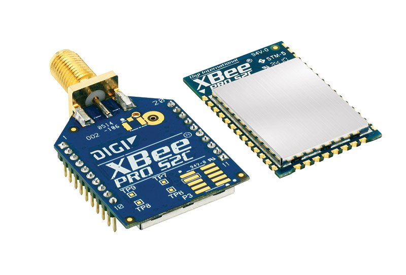 DIGI 2.4GHz 매쉬형 무선 모듈 - 안테나 커넥터가 달린 무선 모듈 기판 외형