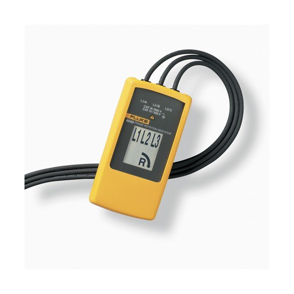 Fluke 9040 - 표시창과 세 가닥 리드선이 연결된 본체 모습