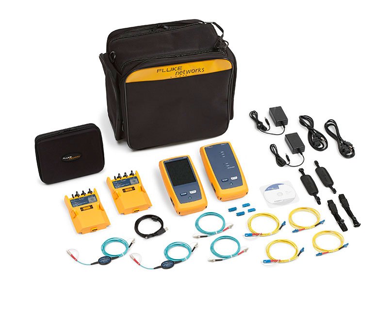 FLUKE NETWORKS CFP2-100-Q / CFP-100-QI / CFP-Q-ADD - 시험기 본체와 광 케이블, 어댑터, 가방 등 구성품