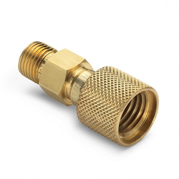 RALSTON INSTRUMENTS QTHA-MFB0-1620 - 수나사와 널링 슬리브가 있는 황동 어댑터